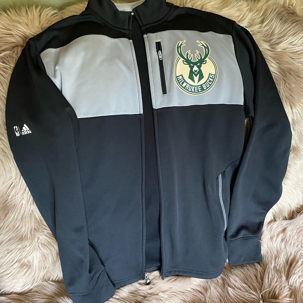 adidas milwaukee bucks zip up